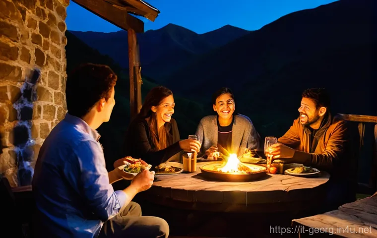 조지아의 사파리 투어 추천 - **Prompt 2: Sunset over Vashlovani Canyons with Gazelles**
    "A breathtaking panoramic view of the...