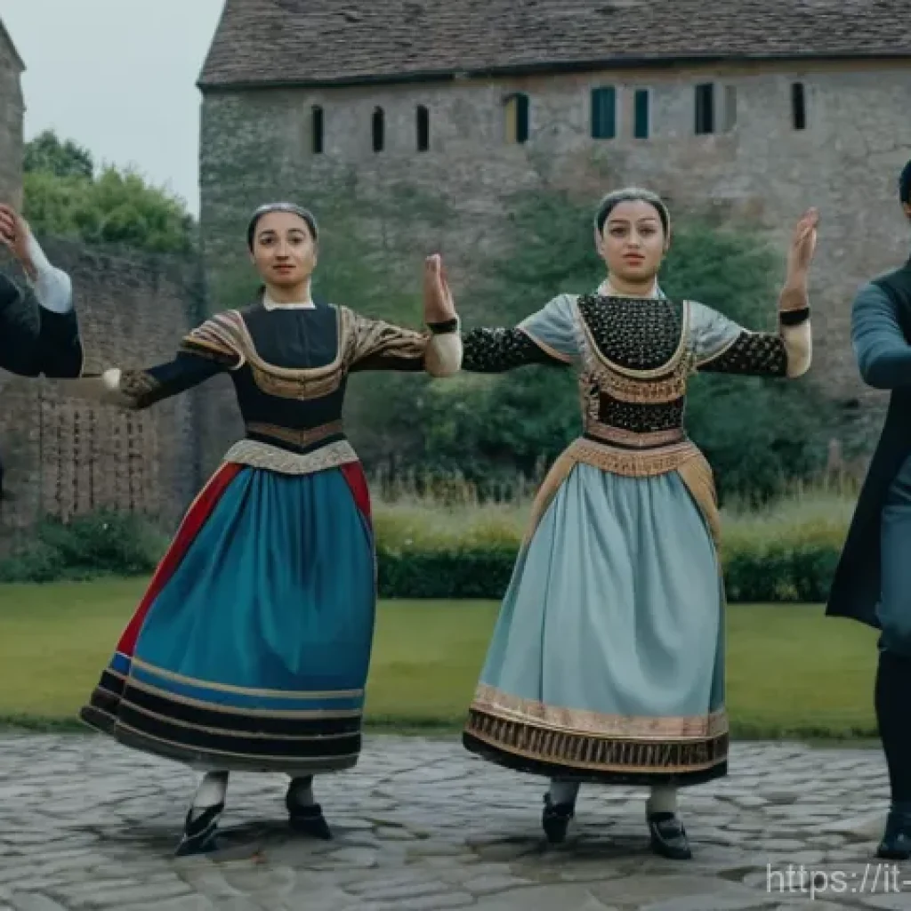 조지아 전통 춤 공연 - Here are three detailed image generation prompts in English, inspired by the provided text about Geo...