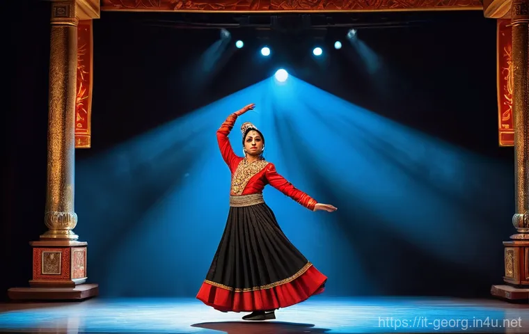 조지아 전통 춤 공연 - Image Prompt 1: Dynamic Duo - Strength and Grace**