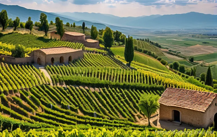 조지아 와인 시음 투어 - Prompt 1: Ancient Qvevri Winemaking in a Georgian Vineyard**