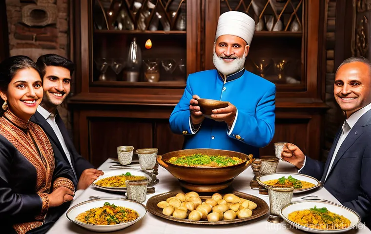 조지아의 종교적 관습 - Prompt 1: A Heartwarming Georgian Supra Feast**