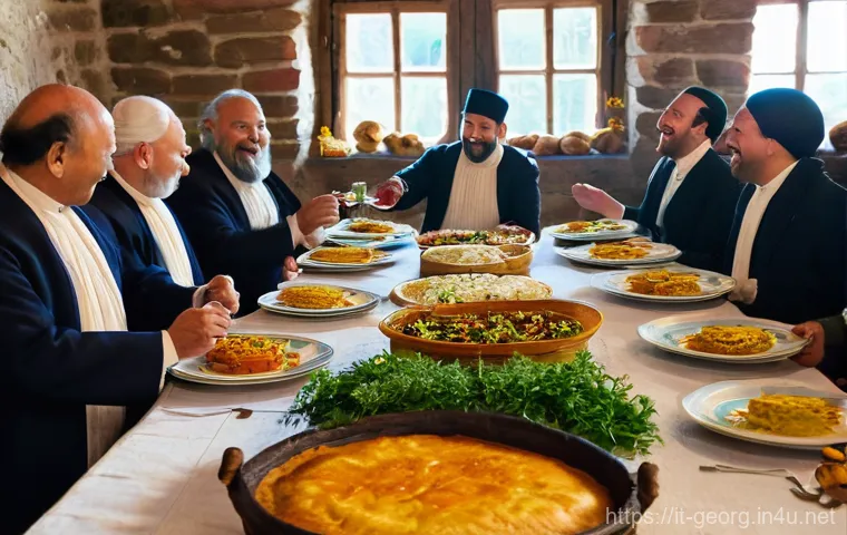 조지아 주요 역사의 변천사 - **Prompt:** "A majestic and serene interior view of a medieval Georgian Orthodox monastery (reminisc...