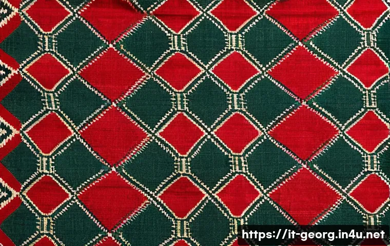 조지아의 전통 문양 분석 - A richly detailed traditional Georgian textile pattern featuring intertwined geometric motifs such a...